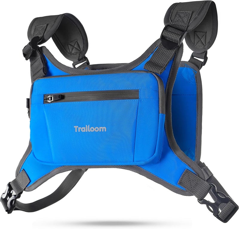 Trailoom Running Chest Pack, Reflective Vest, Water Repellent, Phone Holder, Workout Bag for Runners, Cycling, Biking, EDC Pouch, Jogging Carrier, Hidden Pocket, Men & Women, Lightweight - Image 1
